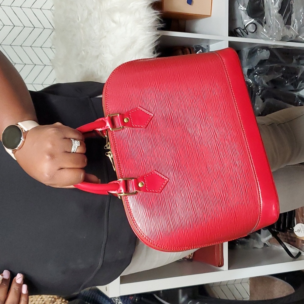 Authentic Pre-Owned Louis Vuitton Red Epi Alma Handbag - Picture 16 of 16